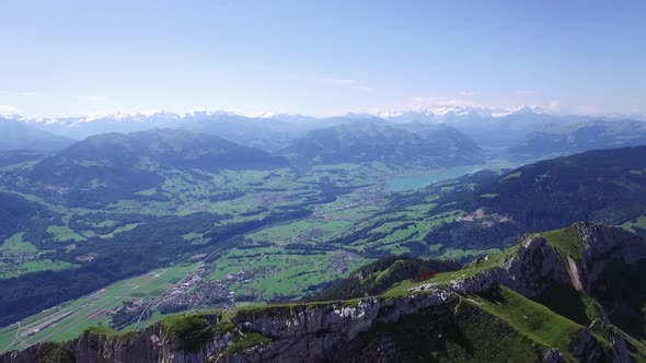 Aerial View of Mountain Landscape Nature Environment Background alt