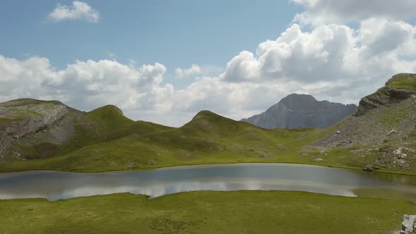 Ibon Ordiso Mountain Lagoon in the Pyrenees Huesca Spain alt