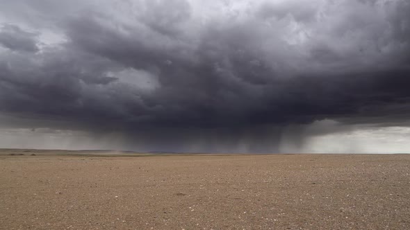 Microburst Rain in Arid Barren Desert alt