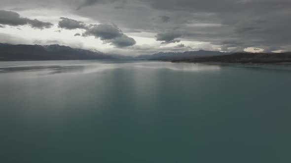 Cloudy Lake Pukaki flight