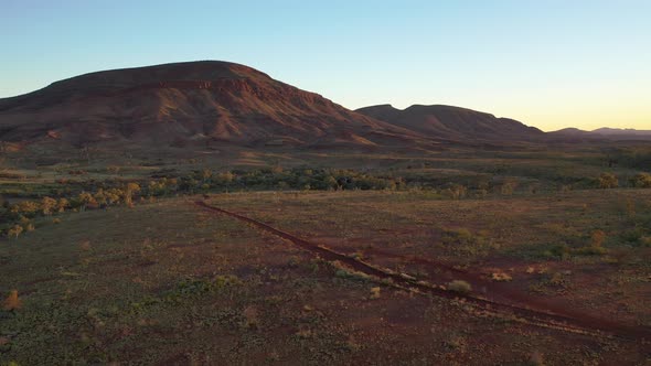 Mt Nameless, Tom Price, Karijini National Park, Western Australia 4K Aerial Drone