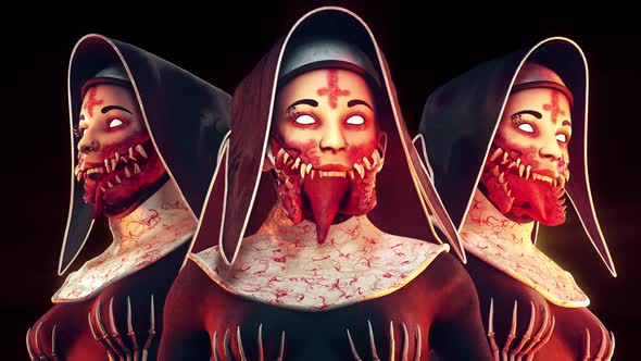 Cursed Nun VJ Loop alt