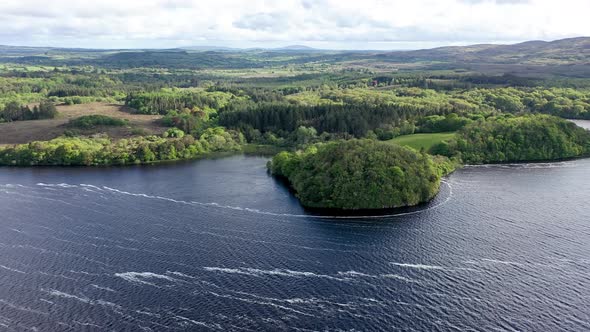 Aerial View of Lough Gill County Sligo  Ireland alt