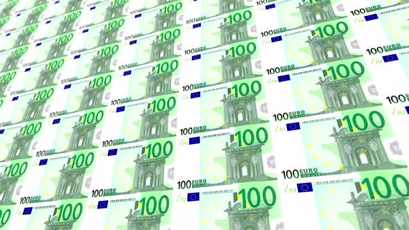 100 Euro Note Money Loop Background 4K 08