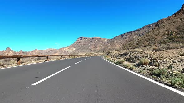 Road in Teide National Park, Tenerife, Canary Islands, Spain alt