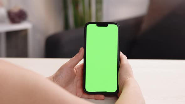 Chroma Key Mock-Up On Smartphone in Hands