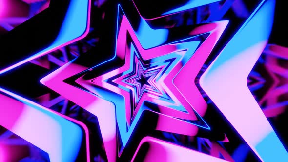 Neon stars flashing animation.