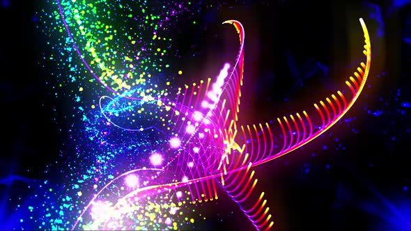 Colorful Particles Background Loop alt