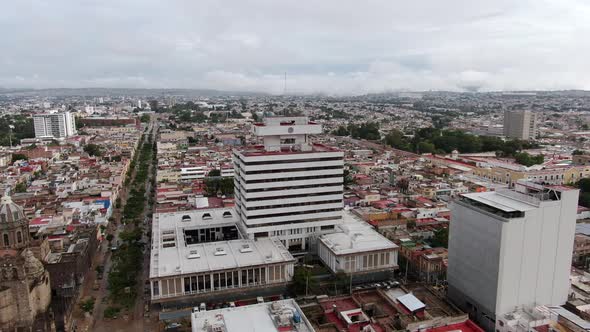 Federal Palace And The University of Guadalajara With Metropolis Of Guadalajara In Jalisco, Mexico. alt