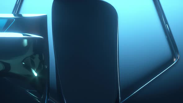 background of glass geometric shape line blocks loop  3d render alt