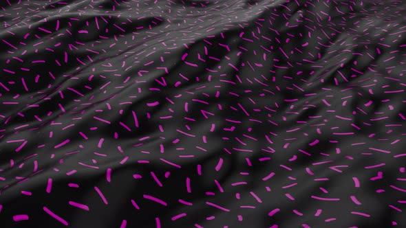 Pink pattern of lines on a black canvas alt