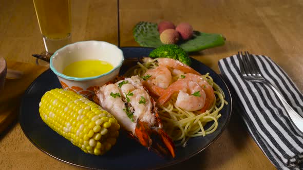 Grilled Shrimp and Lobster Platter