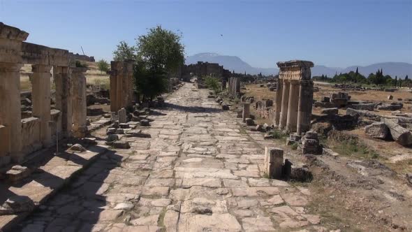 Pamukkale Hierapolis Ancient City Frontinus Street