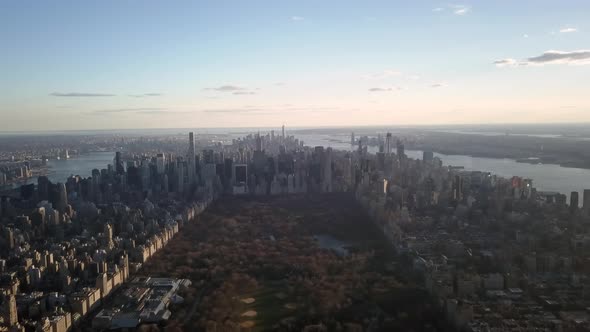 A nice sunset day with my drone in Central Park in New York City's biggest park. alt