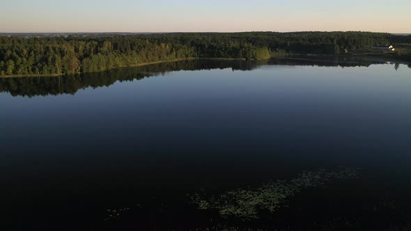 Top View of the Lake Bolta in the Forest in the Braslav Lakes National Park the Most Beautiful alt