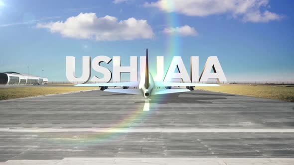 Commercial Airplane Landing Capitals And Cities Ushuaia