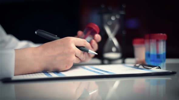 Scientist Studying Sample. alt