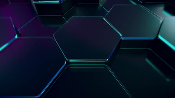 3D Hexagon Background Loop alt