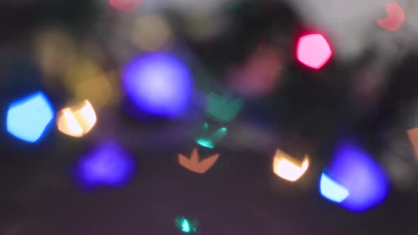 Out of Focus Christmas Colored Lights Flicker Beautifully alt