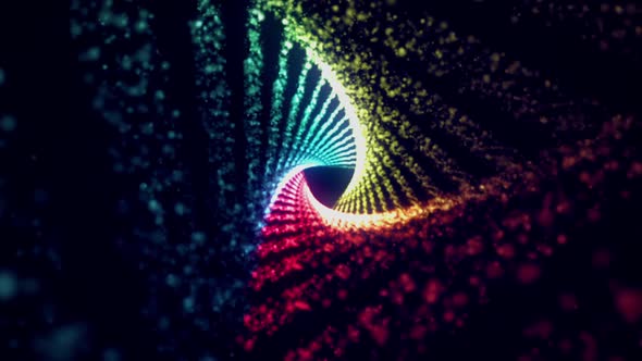 Background With Rotating Multicolored Triangles alt