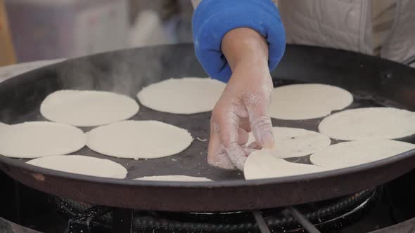 The Process of Preparing a Quesadilla Traditional Mexican Dish alt