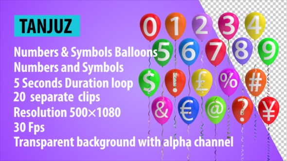 Numbers & Symbols Balloons