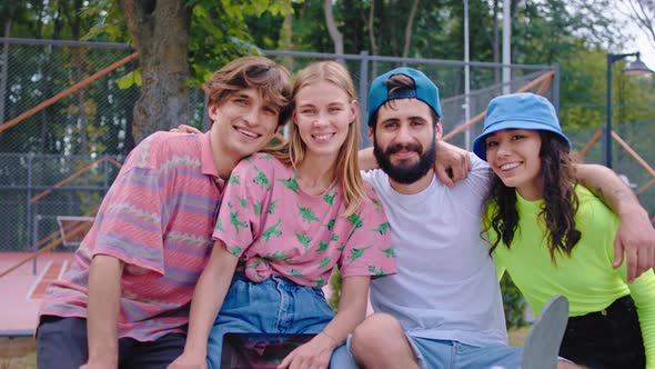 Modern Skate Park Portrait of a Beautiful alt