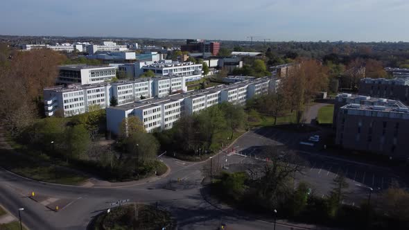 University Of Warwick Campus Spring Season Close Up Aerial View Editorial