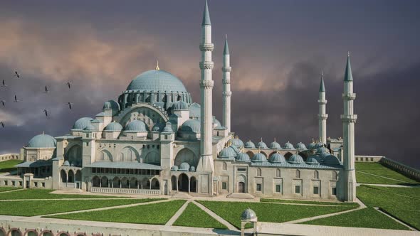 istanbul suleymaniye mosque concept background Suleymaniye mosque isolated background.