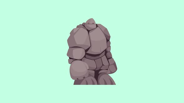 Stone creature animation