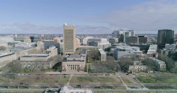 Aerial Panning Shot of Boston alt