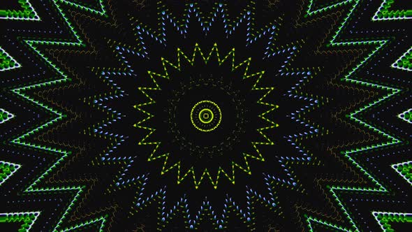 multi color abstract lines kaleidoscope black background alt