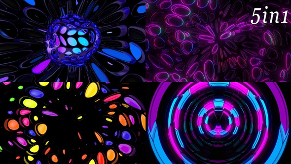 Neon Colors - VJ Loop Pack (5in1) alt