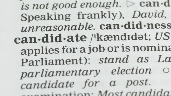 Candidate, Student Opening Vocabulary Page, Presidential Election Campaign alt