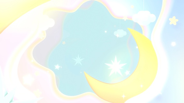 Pastel Moon Paper Art Corridor alt