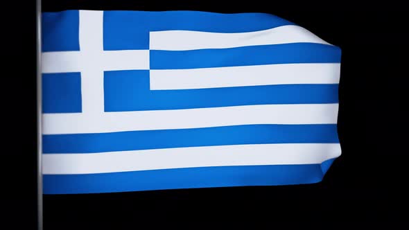 Greece Flag Animation 4k