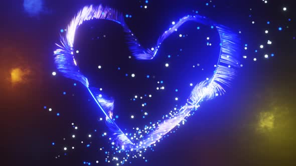 Heart particles | Blue Particles Background