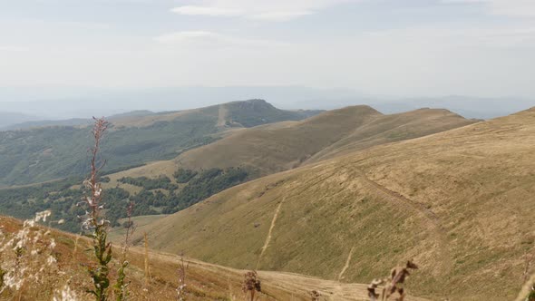 View to Babin zub from  Midzor peak slow tilt 4K 2160p 30fps UltraHD footage - Mountain ranges of St