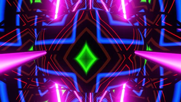 Vj Loop Is A Crazy Neon Rotation Of Twinkling Lights 02