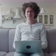 Stressed Curly Guy Working at Home on Laptop - VideoHive Item for Sale
