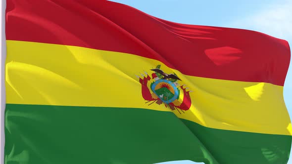 Bolivia Flag Looping Background