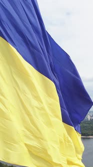 Vertical Video National Flag of Ukraine By Day alt