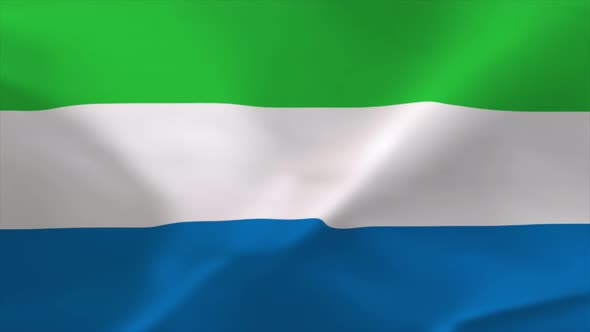Sierra Leone Waving Flag Animation 4K Moving Wallpaper Background alt