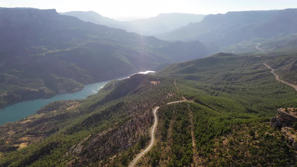 Aerial view of Ermenek is a town and district of Karaman Province in Turkey. alt