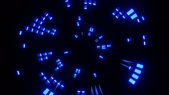 VJ Loops Abstract Flashes of Blue Light