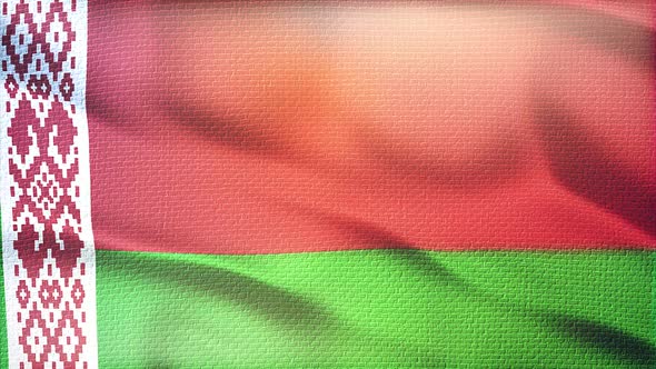 Waving Belarus Flag