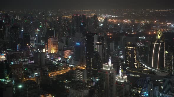 Illumination of The Night City Business Centers and Corporate Buildings alt