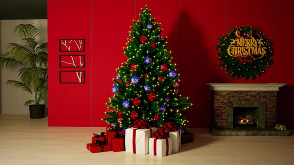 Christmas Tree  Lighting Background alt