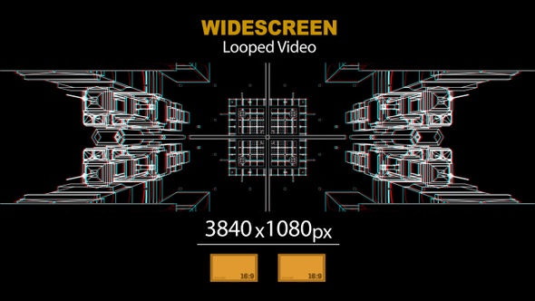 Wide Screen Wireframe Sci Fi 01