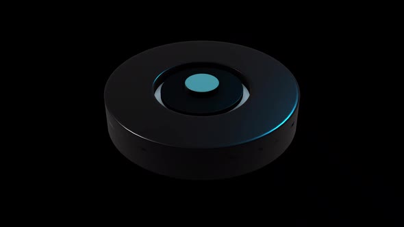 Rotating 3D War Mine Alpha Channel alt